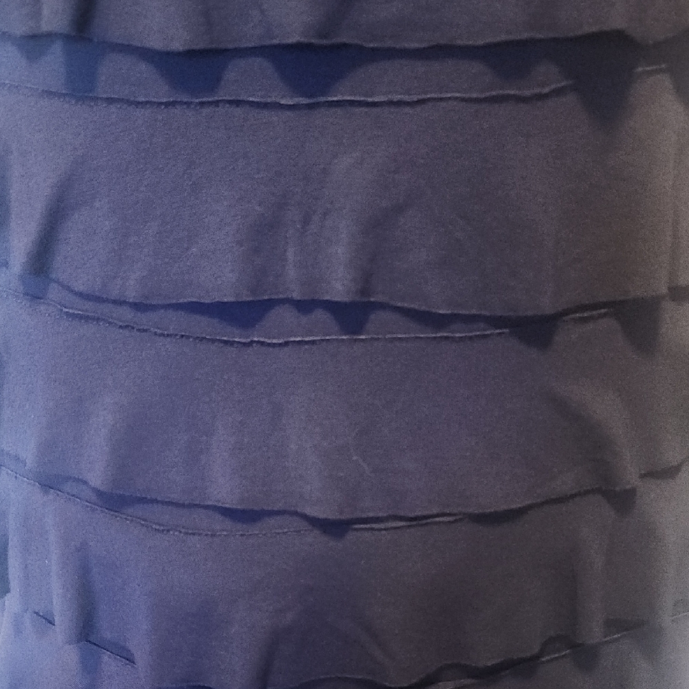 connected apparel Navy Ruffle Tank Mini Dress - Picture 6 of 6